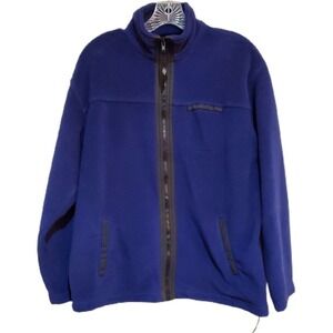 Men's Size Medium Alpine Tek Fleece Jacket Shacket Outdoors Soft Navy Blue